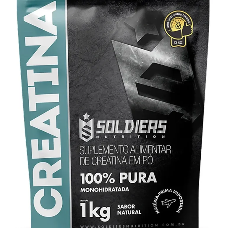 Creatina 1kg Suplemento Monohidratada em pó 100% Pura - Soldiers Nutrition