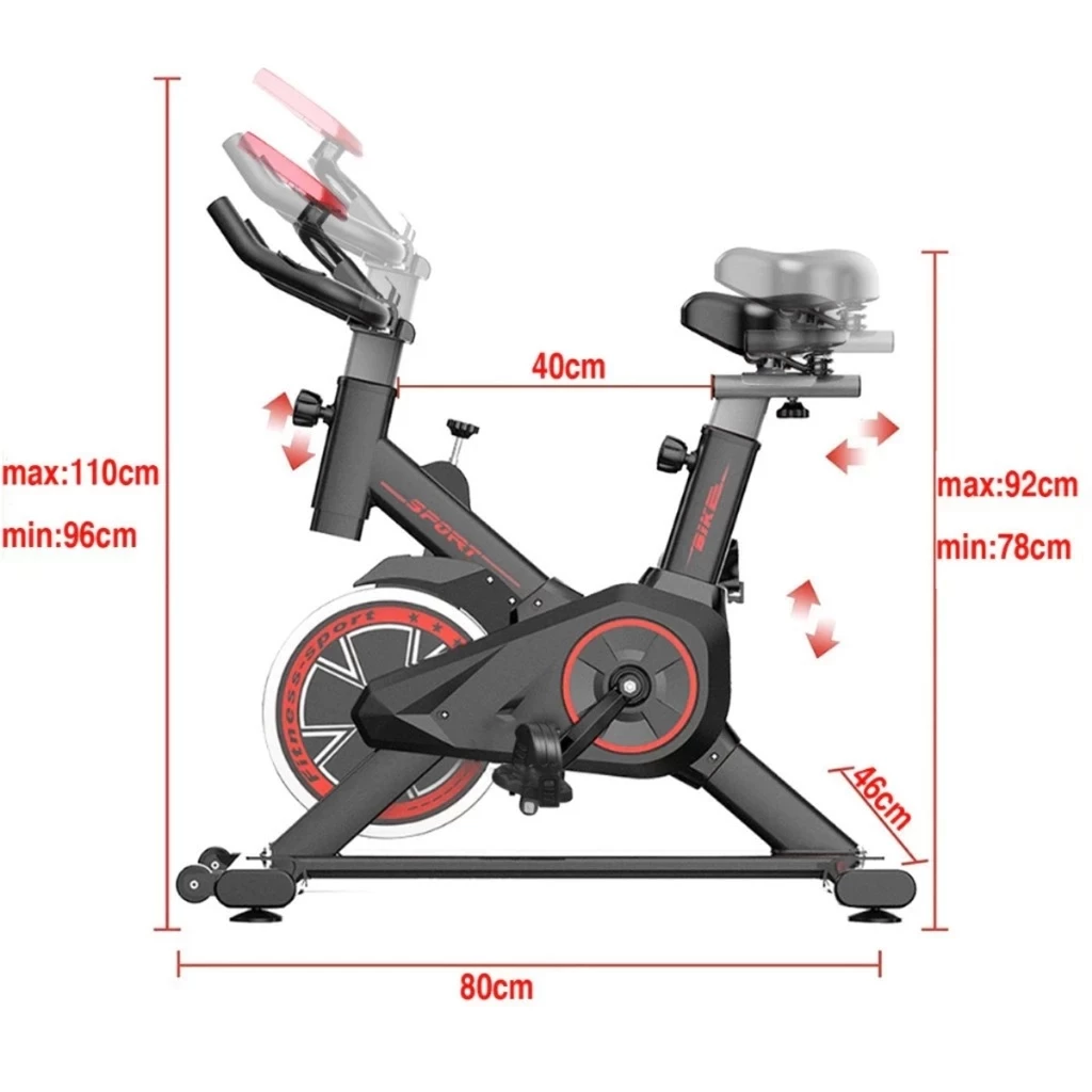 Bicicleta Bike Ergometrica Spinning Academia Fitness Profissional 120kg - Imagem 6