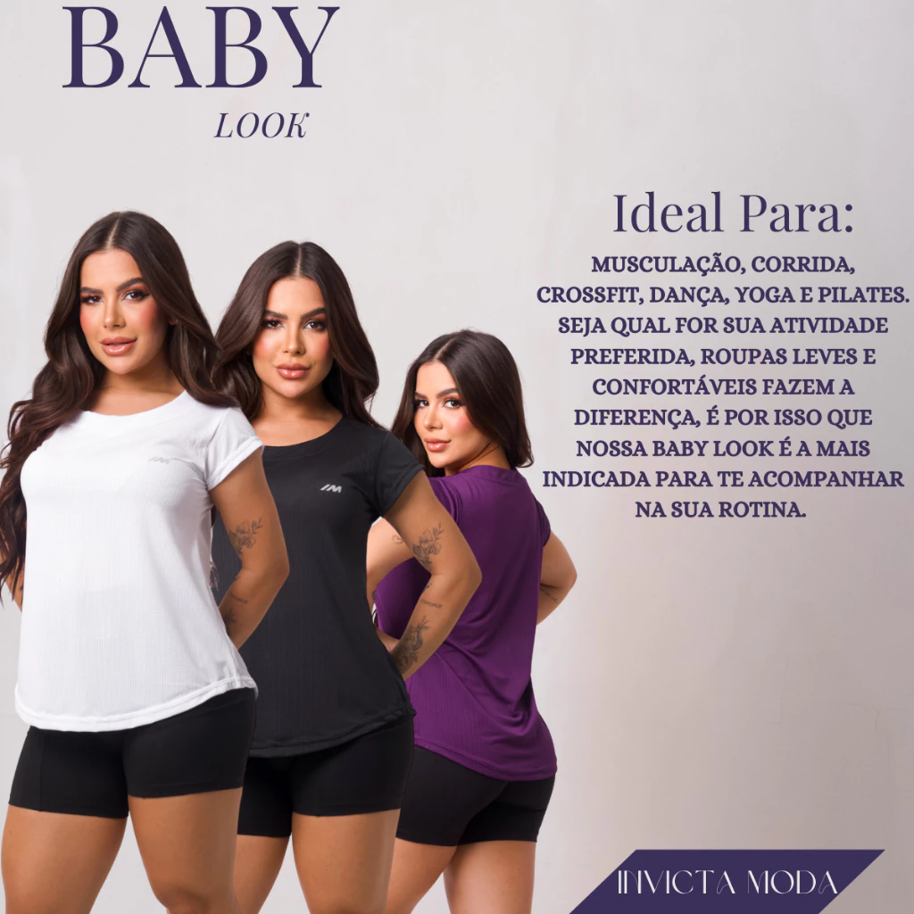KIT 4 Camisa Academia Dry Fit Blusa feminina - Imagem 3