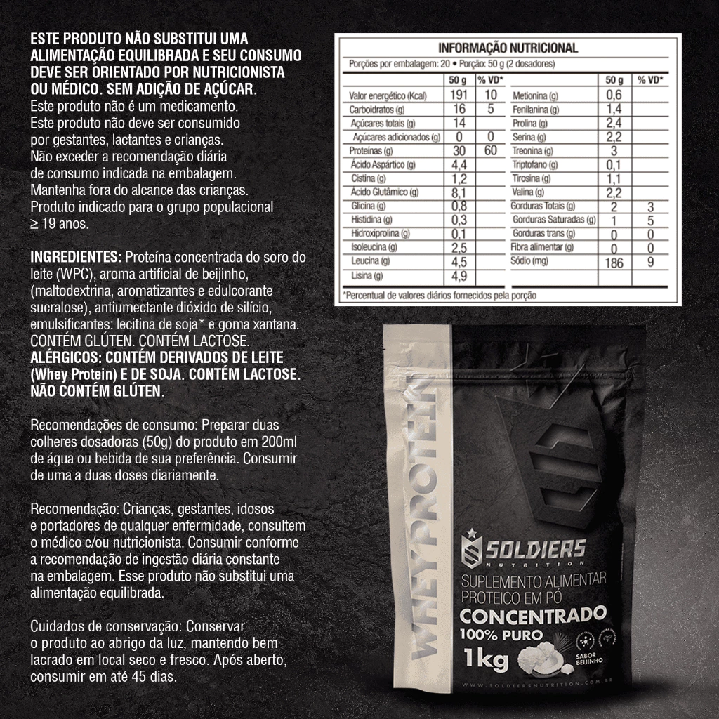 Whey Protein Concentrado 1kg 100% Importado - Imagem 4