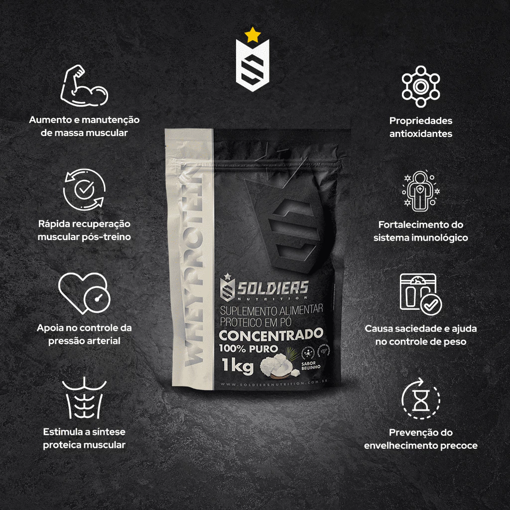Whey Protein Concentrado 1kg 100% Importado - Imagem 3