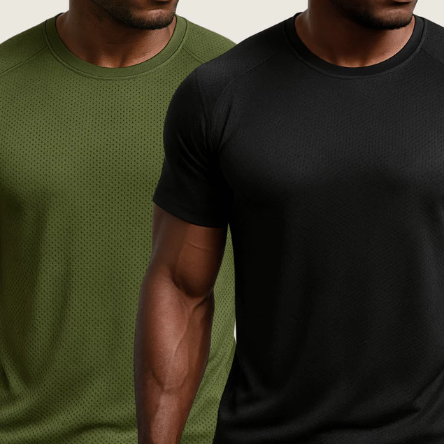 2 Camisas Masculina Tecido Colmeia Esportiva DryFit - Imagem 2
