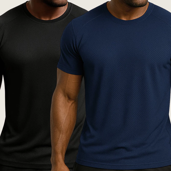 2 Camisas Masculina Tecido Colmeia Esportiva DryFit - Imagem 6