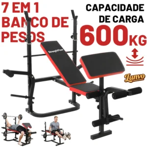Banco para Supino com Encosto Ajustável