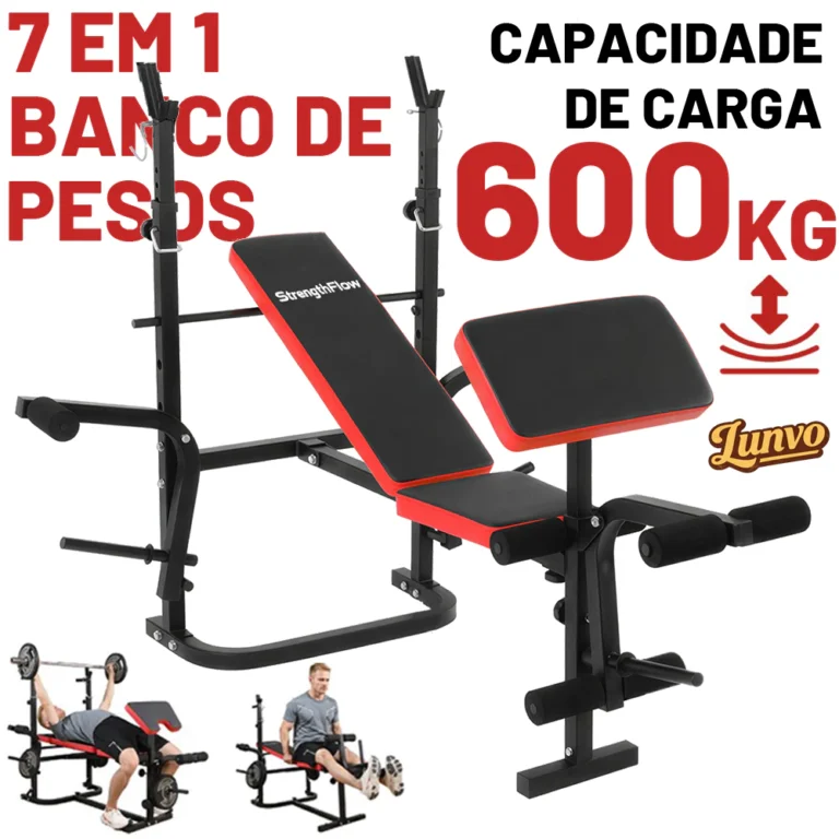 Banco para Supino com Encosto Ajustável