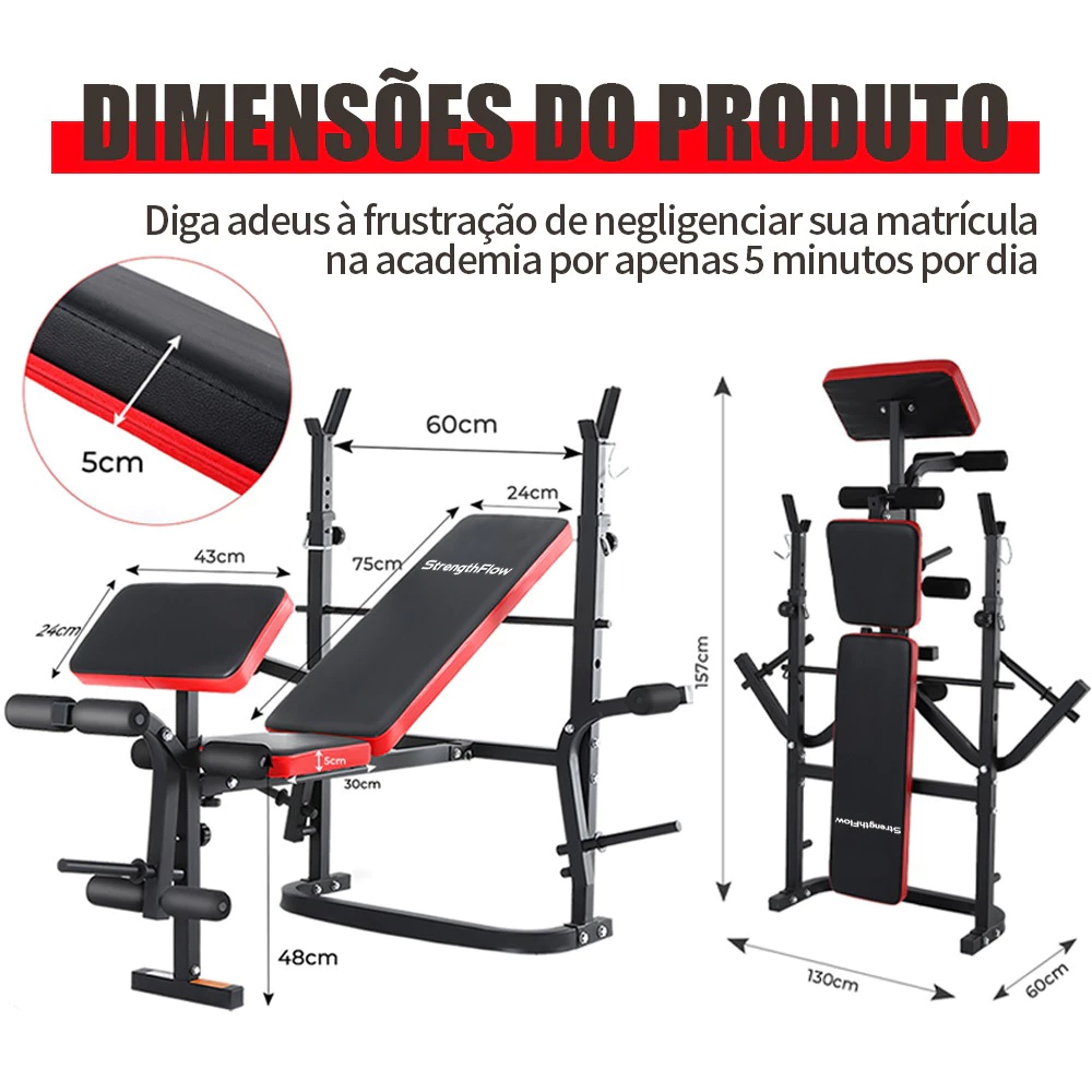 Banco para Supino com Encosto Ajustável - Imagem 6